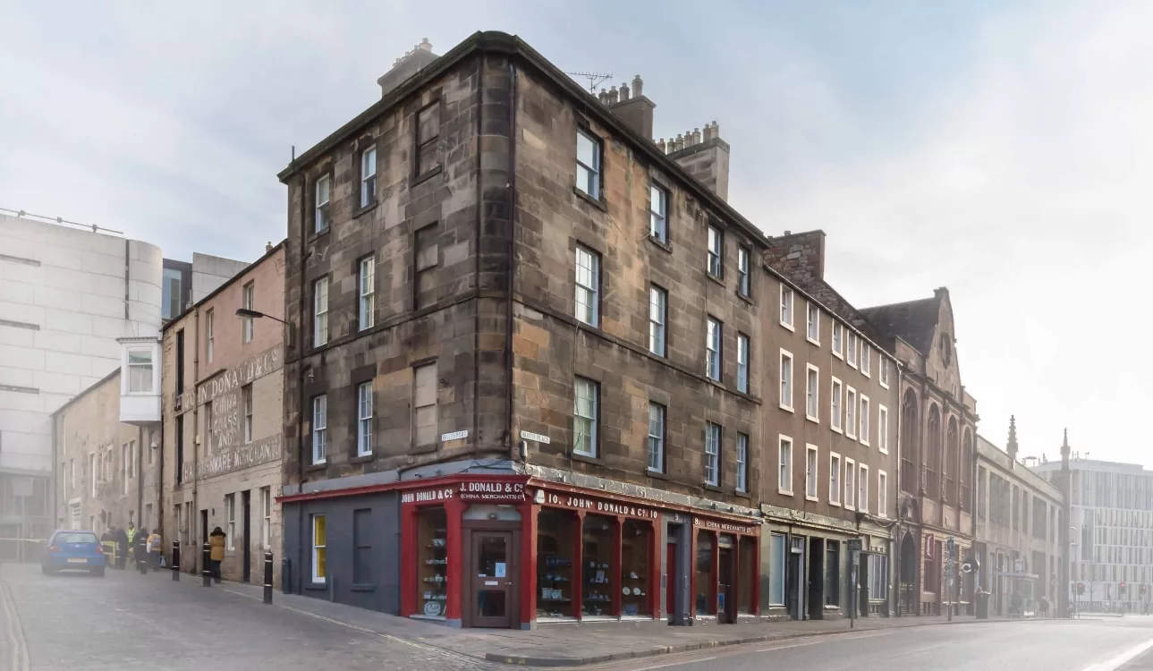 Street shot of new heritage hub on Bristo Place, Edinburgh